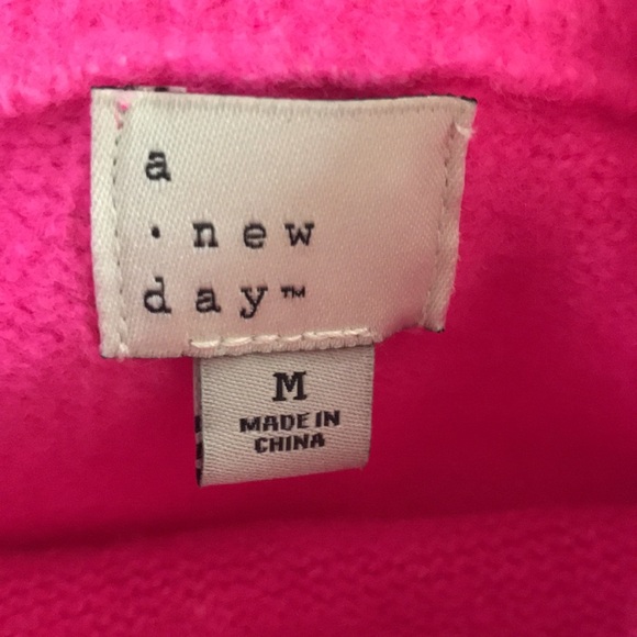 NEW A New Day Hot Pink Sweater. Medium - Picture 5 of 6